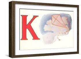 K, Kite-null-Framed Art Print