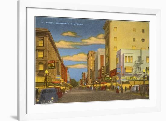 K Street, Sacramento-null-Framed Premium Giclee Print