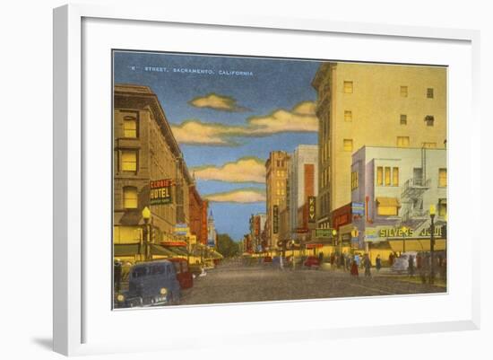 K Street, Sacramento-null-Framed Art Print