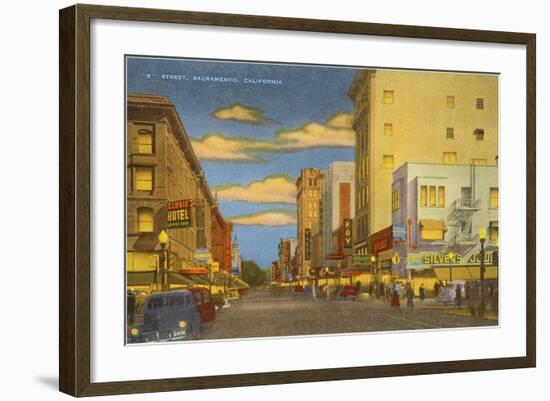 K Street, Sacramento-null-Framed Art Print