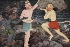 Rama Put His Trust in the Ape Hanuman (Son of the Wind God) to Find His Abducted Wife Sita-K. Venkatappa-Framed Photographic Print