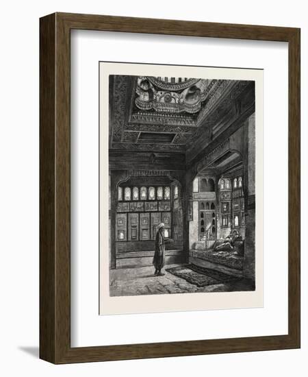 Ka'Ah in the Harem of Sheykh Sadat. Egypt, 1879-null-Framed Giclee Print