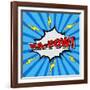 Ka-Pow! Comic Speech Bubble, Cartoon-jirawatp-Framed Art Print