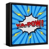 Ka-Pow! Comic Speech Bubble, Cartoon-jirawatp-Framed Stretched Canvas