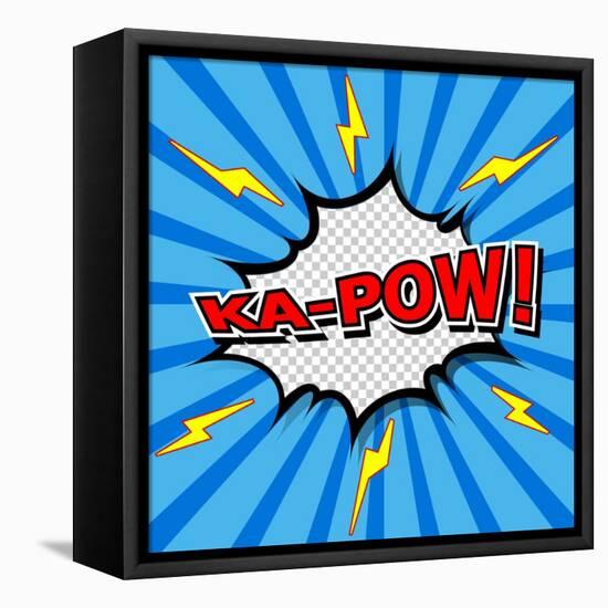 Ka-Pow! Comic Speech Bubble, Cartoon-jirawatp-Framed Stretched Canvas