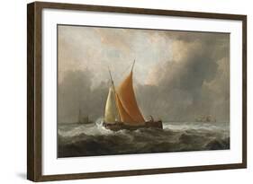 Kaag Close-Hauled in a Fresh Breeze, 1677-Willem Van De, The Younger Velde-Framed Giclee Print