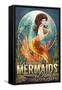 Kaanapali, Hawaii - Mermaids Drink for Free-Lantern Press-Framed Stretched Canvas