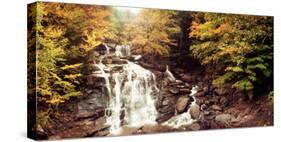 Kaaterskill Falls Stream Through the Forest of the Catskill Mountains, New York State, USA-null-Stretched Canvas