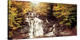 Kaaterskill Falls Stream Through the Forest of the Catskill Mountains, New York State, USA-null-Stretched Canvas