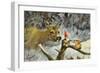 kabouter sneeuw olie verf-Rien Poortvliet-Framed Giclee Print