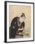 Kabuki Actor Writing On a Fan-Toyokuni Utagawa-Framed Giclee Print