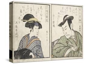 Kabuki Actors-Kitagawa Utamaro-Stretched Canvas