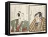 Kabuki Actors-Kitagawa Utamaro-Framed Stretched Canvas