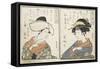 Kabuki Actors-Kitagawa Utamaro-Framed Stretched Canvas