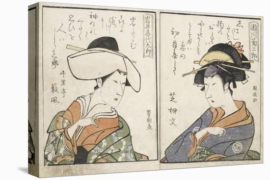 Kabuki Actors-Kitagawa Utamaro-Stretched Canvas