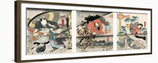 Kabuki Play, 1847-Toyokuni Utagawa-Framed Giclee Print