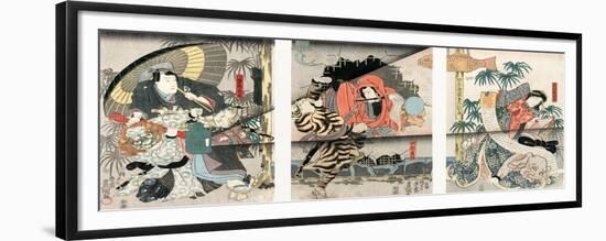 Kabuki Play, 1847-Toyokuni Utagawa-Framed Giclee Print