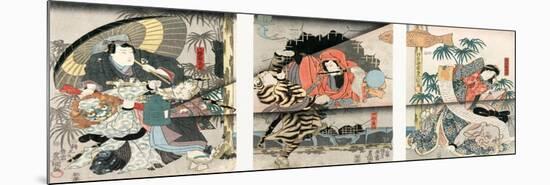 Kabuki Play, 1847-Toyokuni Utagawa-Mounted Giclee Print