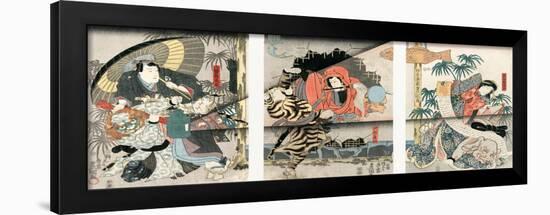 Kabuki Play, 1847-Toyokuni Utagawa-Framed Giclee Print