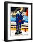 Kabuki Stroll on Japanese Bridge-null-Framed Giclee Print