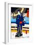 Kabuki Stroll on Japanese Bridge-null-Framed Giclee Print