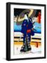 Kabuki Stroll on Japanese Bridge-null-Framed Giclee Print