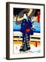 Kabuki Stroll on Japanese Bridge-null-Framed Giclee Print