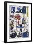 Kabuki Theatre Scenes and Objects-null-Framed Giclee Print