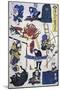 Kabuki Theatre Scenes and Objects-null-Mounted Giclee Print