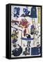 Kabuki Theatre Scenes and Objects-null-Framed Stretched Canvas