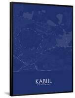 Kabul, Afghanistan Blue Map-null-Framed Poster