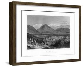 Kabul from the Bala Hissar, Afghanistan, 1893-J Stephenson-Framed Giclee Print