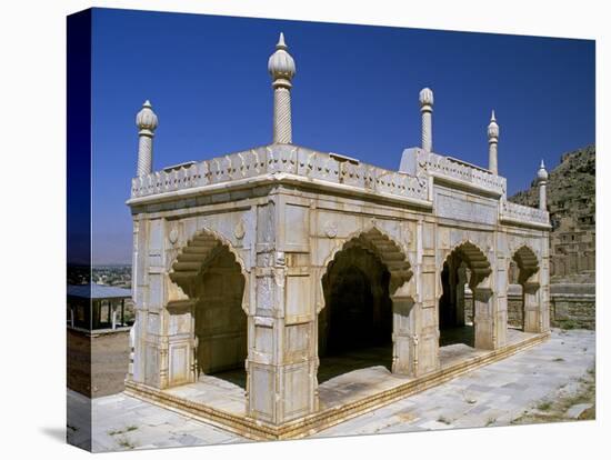 Kabul, Marble Pavilion in the Grounds of Babur's Garden Where His Tomb Lies in Kabul, Afghanistan-Antonia Tozer-Stretched Canvas