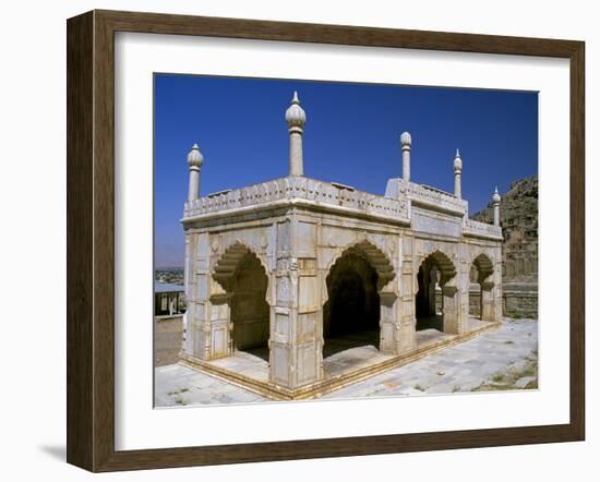 Kabul, Marble Pavilion in the Grounds of Babur's Garden Where His Tomb Lies in Kabul, Afghanistan-Antonia Tozer-Framed Photographic Print