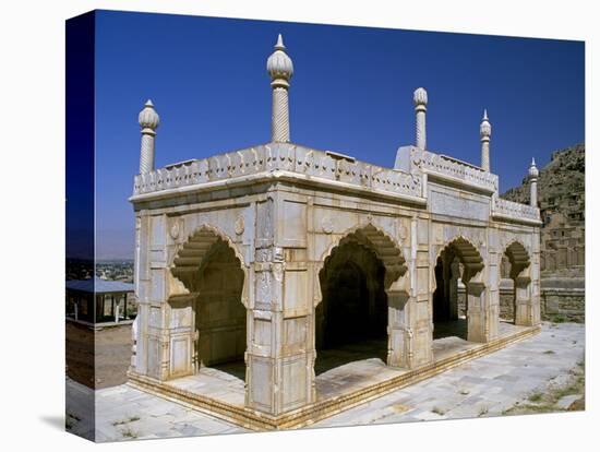 Kabul, Marble Pavilion in the Grounds of Babur's Garden Where His Tomb Lies in Kabul, Afghanistan-Antonia Tozer-Stretched Canvas