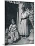 Kabyle women at the door of their dwelling near the Mediterranean coast, Algeria, 1912.-Kuhn-Mounted Photographic Print