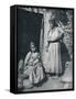 Kabyle women at the door of their dwelling near the Mediterranean coast, Algeria, 1912.-Kuhn-Framed Stretched Canvas