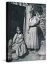 Kabyle women at the door of their dwelling near the Mediterranean coast, Algeria, 1912.-Kuhn-Stretched Canvas