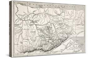 Kabylie Old Map, Algeria. Created By Erhard, Published On Le Tour Du Monde, Paris, 1867-marzolino-Stretched Canvas