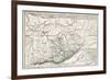 Kabylie Old Map, Algeria. Created By Erhard, Published On Le Tour Du Monde, Paris, 1867-marzolino-Framed Art Print