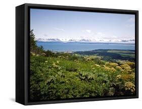 Kachemak Bay From Homer Looking To the Kenai Mountains Across Homer Spit, Alaska, USA-Bernard Friel-Framed Stretched Canvas