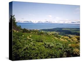 Kachemak Bay From Homer Looking To the Kenai Mountains Across Homer Spit, Alaska, USA-Bernard Friel-Stretched Canvas