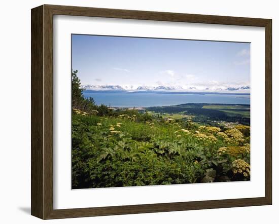 Kachemak Bay From Homer Looking To the Kenai Mountains Across Homer Spit, Alaska, USA-Bernard Friel-Framed Photographic Print