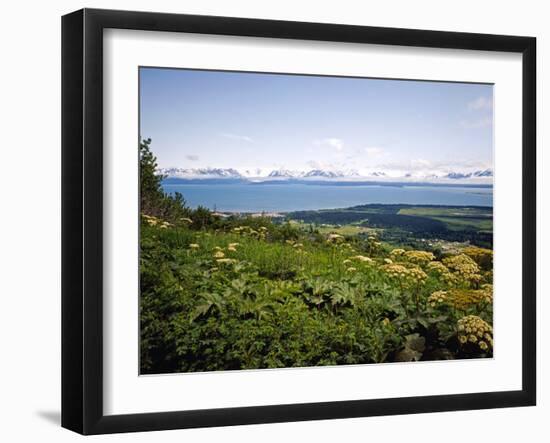 Kachemak Bay From Homer Looking To the Kenai Mountains Across Homer Spit, Alaska, USA-Bernard Friel-Framed Photographic Print