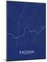 Kaduna, Nigeria Blue Map-null-Mounted Poster