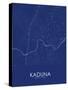 Kaduna, Nigeria Blue Map-null-Stretched Canvas