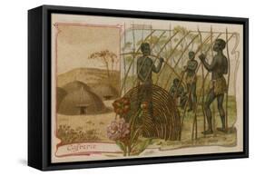 Kaffraria - Construction of a Hut-null-Framed Stretched Canvas