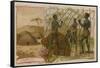 Kaffraria - Construction of a Hut-null-Framed Stretched Canvas