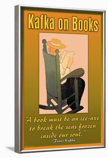 Kafka on Books-null-Framed Art Print