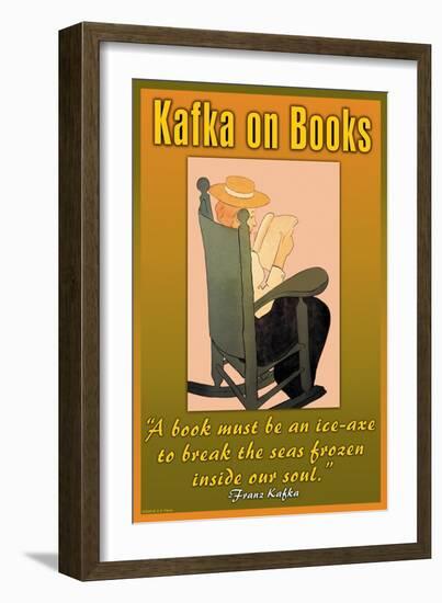 Kafka on Books-null-Framed Art Print